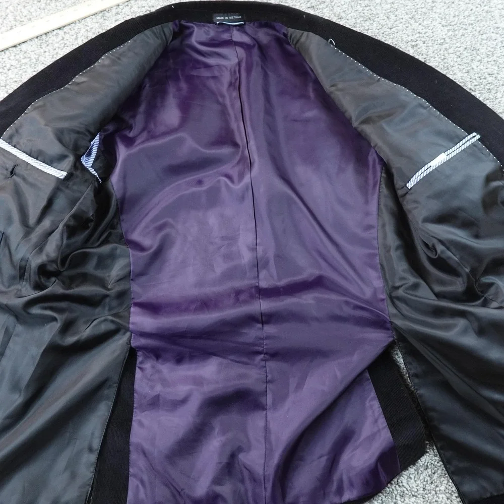 Tommy Hilfiger Blazer Mens 40 Black Corduroy Elbow Patch Sport‎ Coat Suit Jacket